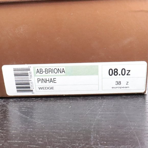 Audrey Brooke Women's 8 Briona Leather Espedrilles Wedge Open Toe Heels - Picture 11 of 11